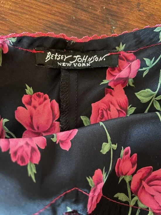 Vintage Betsey Johnson New York Silk Lace Mesh Slip Dress - Picture 14 of 14